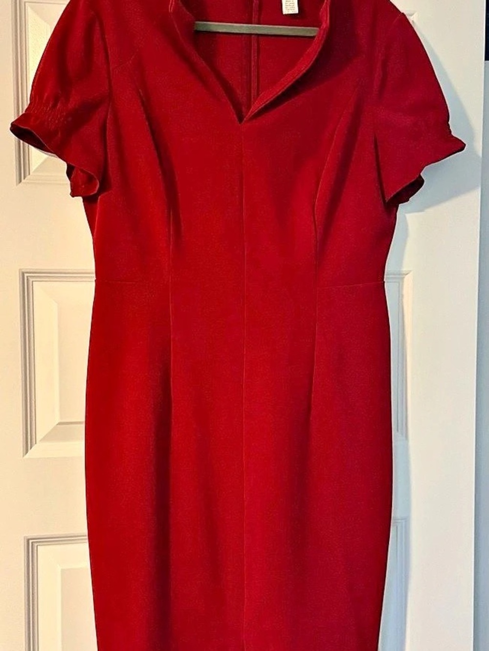 London Times Red Midi Dress Size XL Like New